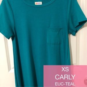 LulaRoe Teal Carly Dress